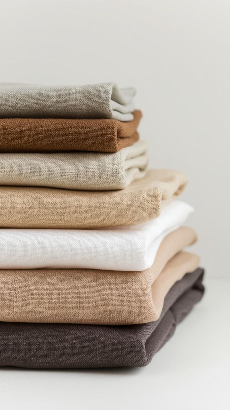 Folded neutral textile fabrics