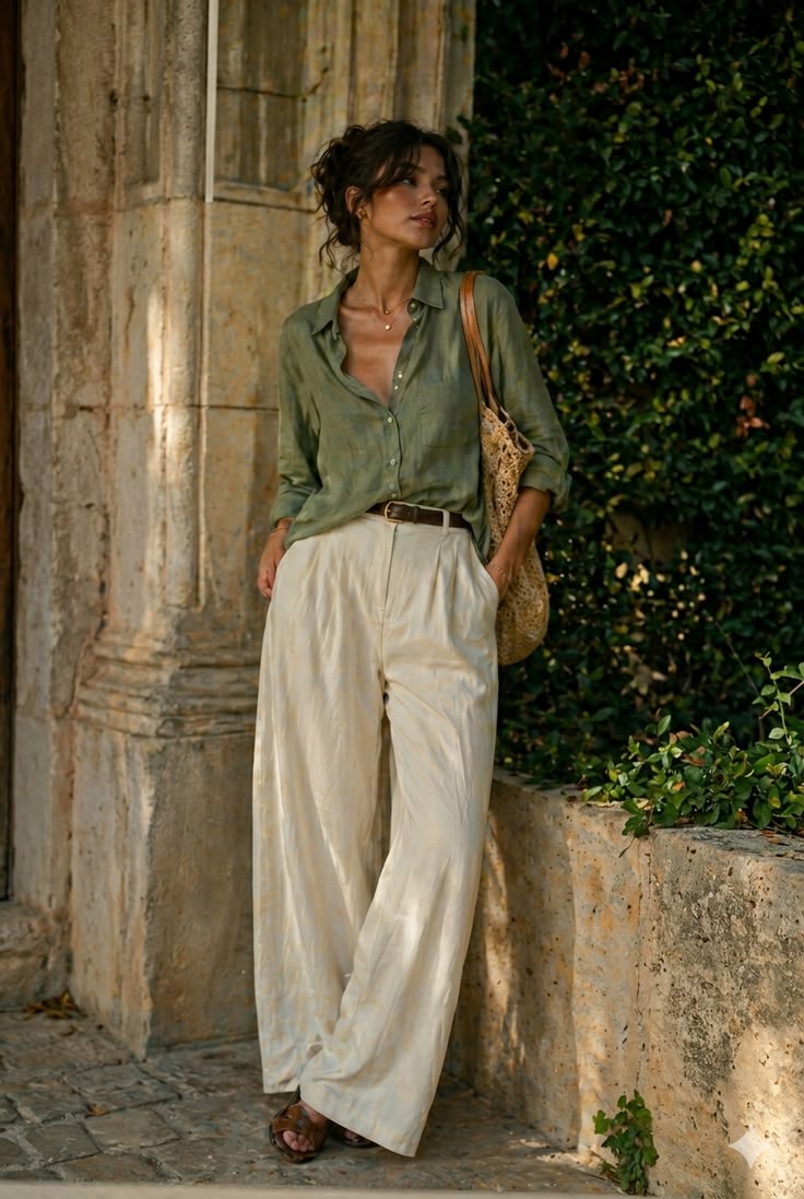 Elegant womenswear pants styling