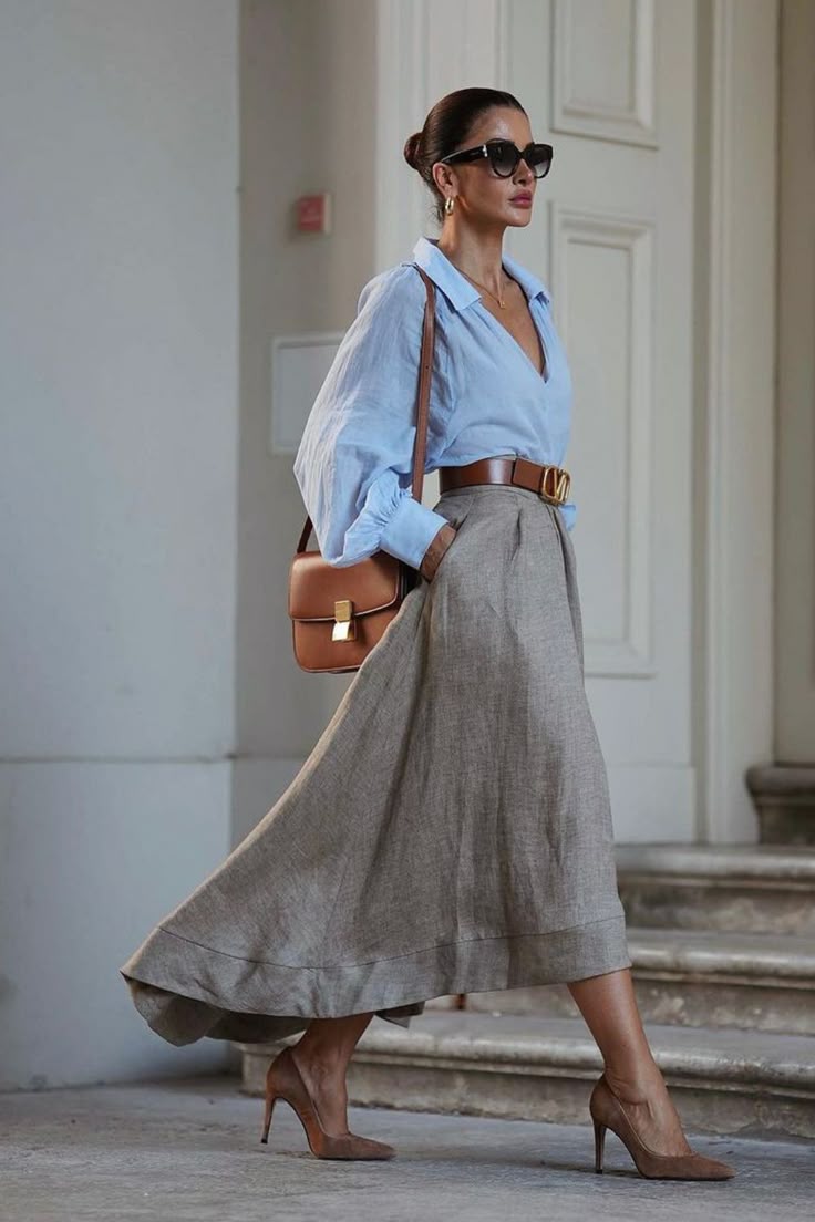 Elegant womenswear skirt styling